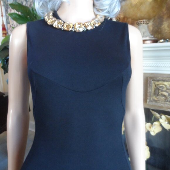 Stella McCartney Black Sheath Dress w/Flounce Hemline Detail Size IT 38 US 2 - Picture 9 of 16